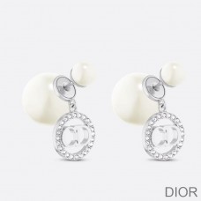 Dior Tribales Earrings Metal, Pearls and Crystals Silver - Christian Dior Outlet