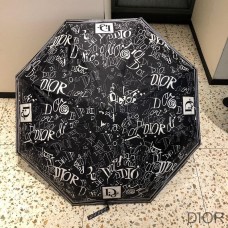 Dior Umbrella Graffiti Print In Black - Christian Dior Outlet