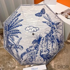 Dior Umbrella Jungle Print In Blue - Christian Dior Outlet