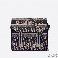 Diorcamp Messenger Oblique Motif Canvas Blue - Christian Dior Outlet