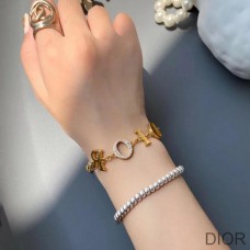 Diorevolution Bracelet Metal And White Crystals Gold - Christian Dior Outlet