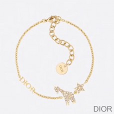 Diorevolution Bracelet Metal And White Crystals Little Deer Gold - Christian Dior Outlet