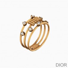Diorevolution Ring with White Crystals Gold - Christian Dior Outlet