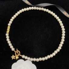 J''Adior Choker, Antique Gold - Finish Metal With White Resin Pearls White - Christian Dior Outlet