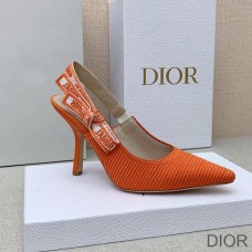 J''Adior Slingback Pumps Women Technical Fabric Orange - Christian Dior Outlet