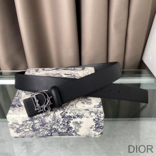 Lady Dior Belt Enameled Calfskin Black - Christian Dior Outlet
