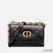Mini Miss Caro Bag Macrocannage Lambskin Black - Christian Dior Outlet
