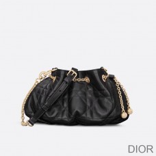 Small Dior Ammi Bag Macrocannage Lambskin Black - Christian Dior Outlet