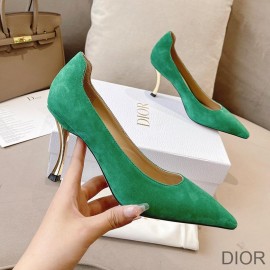 Dior D - Fame Pumps Women Suede Green - Christian Dior Outlet