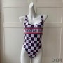 Dior Swimsuit Women Dioramour D - Chess Heart Lycra Black/White - Christian Dior Outlet