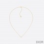 Dior Clair D Lune Necklace Metal White Crystals Gold - Christian Dior Outlet