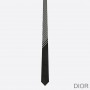 Dior Tie Striped Oblique Silk Black - Christian Dior Outlet