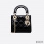 Mini Lady Dior Bag Patent Cannage Calfskin Black - Christian Dior Outlet
